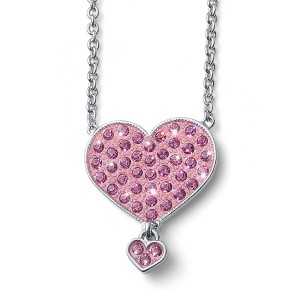 Silver Plated Heart Pendant Necklace LOL Doll  Diva